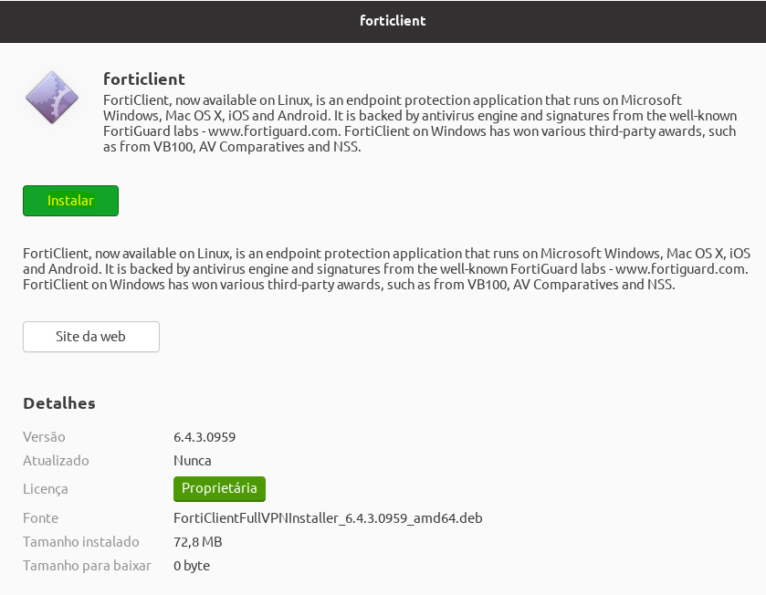 Forticlient Linux ACESSO REMOTO A VPN INCOR